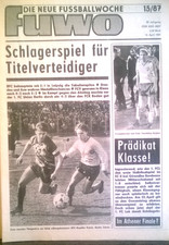 DDR: DIE NEUE FUSSBALLWOCHE  14.April 1987 +++ PRÄDIKAT KLASSE! +++