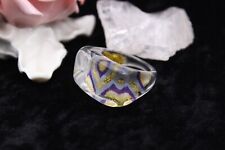 Vintage 90-er Ring aus transparentem Plastik mit Acryl und Glitzer Größe 61