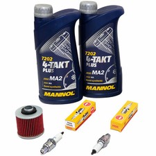 Inspektion 2L Öl Paket für Yamaha XV 250 Virago 250 1989-00 Ölfilter Zündkerzen