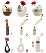 Blumenvase weiß silber grau