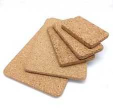 2 Kork-Untersetzer rechteckig für Pfanne, Glas, Topfuntersetzer Design, Deko