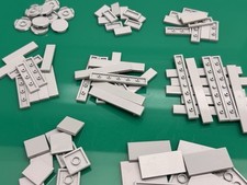 Lego glatte Fliese hell, dunkel, bläulich grau 1x2 1x3 1x4 1x6 1x8 2x2 2x4, 10 Stück