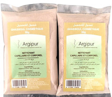 2 x 50 g Ghassoul Pulver Tonerde Wascherde Lavaerde Haar Shampoo Gesicht Körper