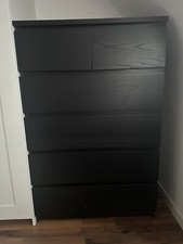 Ikea Malm Kommode mit 6 Schubladen schwarz