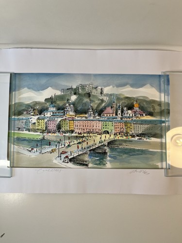 Aquarell stadt salzburg - aquarell,