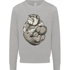 Bulldogge Fitnessstudio Bodybuilding Training Top Herren Sweatshirt Pullover