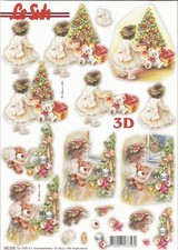 ✂ 3D-Stanzbogen - Kind am Weihnachtsbaum - 680.099 - LeSuh - vorgestanzt