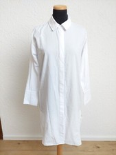Weißes Basic Long Blusen Kleid von Zara, Gr. S