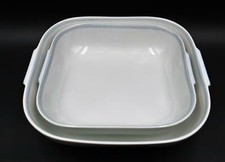 2 x Rosenthal "Helena" 3384 Beilagen Schüssel  / Set / Rand Blau + Grau #U4