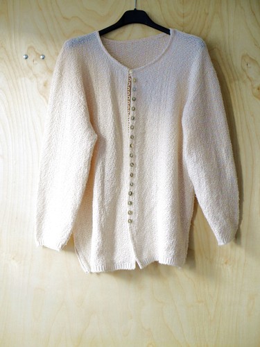Zarte boucle strickjacke - boucle,