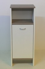 Beistellschrank weiß/ Sonoma Eiche-Dekor, Badezimmer, Gästezimmer,  Garderobe, 