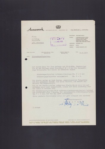 Oeslau brief 1955 annawerk - brief,