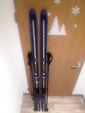 Rossignol Ski Farbe Blau mit 2 Ski Stöcker, Ski 183 cm Lang mit Gebrauchsspuren