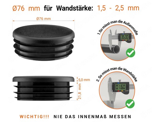 Lamellenstopfen für rundrohre - für,