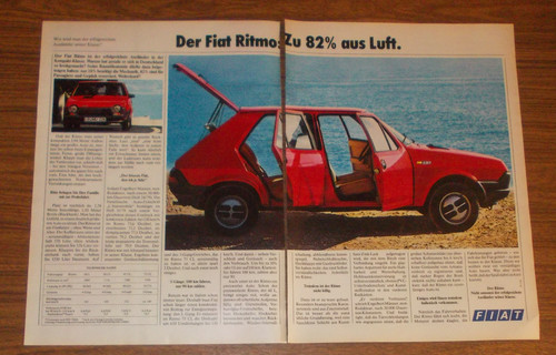 Seltene werbung fiat - ritmo, 75