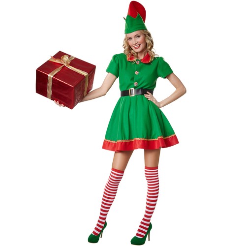 Damen kostüm weihnachtselefe - damen,