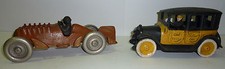 Automobilia 2 Autos aus Metall Rennwagen & Taxi Yellow Cab 333