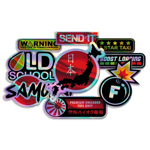Jdm sticker set japan - set,