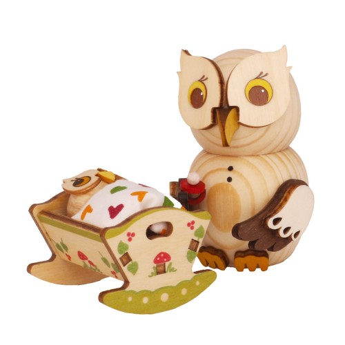 Holzfigur mini eule mit - holzfigur,