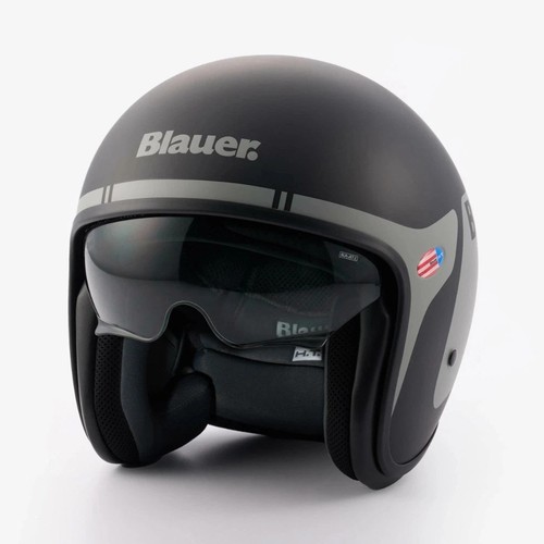 Motorradhelm jet blauer pilot - jet,