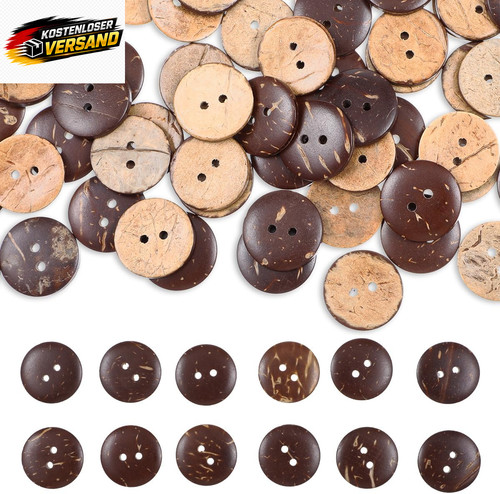 Holzknöpfe 20mm zum annähen - 20mm,