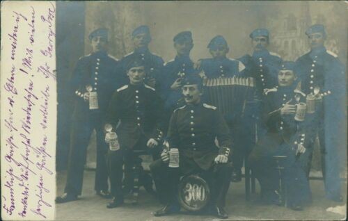 Ansichtskarte gruppe soldaten - ansichtskarte,