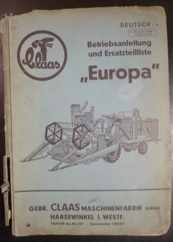 Claas mähdrescher europa - claas,