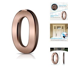 Hausnummer, 0 in Bronze Acryl Hausnummer,Höhe 7.5cm, Selbstklebende Haus-Numm...