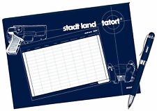 Stadt Land Tatort Spiel + Kugelschreiber Stift Krimi Serie Tatwaffe Motiv 