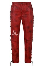  Herren Echt Leder Hose