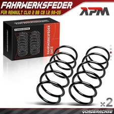 2x Federn Fahrwerksfeder Vorne Vorderachse für Renault Clio 2 BB CB 1.2 98-05