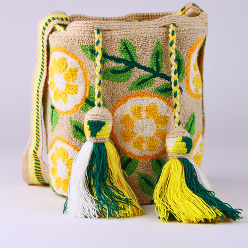 Wayuu lemon schultertasche - wayuu, "lemon"