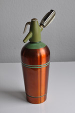 Heimsyphon Sodaspender alte Sodaflasche kupfer Mid Century 50er 60er Bar Zubehör