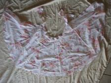 VINTAGE 70er 80er Friseur Haarschneide UMHANG kurz ORIGINAL Pastell Blümchen 