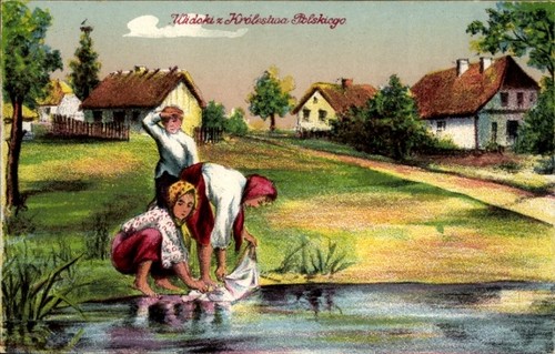 Polnisches dorf trachten - dorf,,