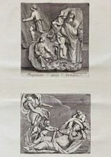 Fragmente Relief Antike Kupferstich J.Barbault Alte Kunst Druck 18. Jh. Rom 1775