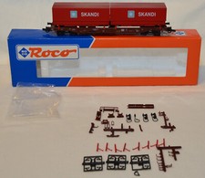 H0 Roco 47013 Taschenwagen 81 80 475 3 810-8 Sdkms DB SKANDI DC OVP