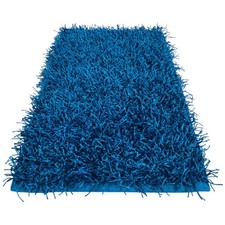 Moderner blauer shaggy - blauer, teppich