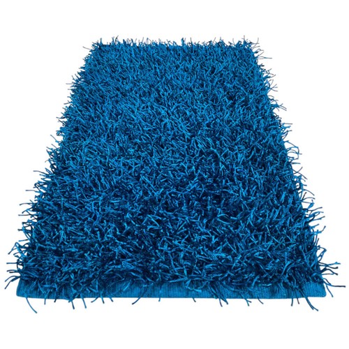 Moderner blauer shaggy teppich - blauer,