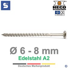 HECO Topix-Plus Tellerkopfschrauben A2 V2A | Edelstahl Torx | Holzbau Solar PV