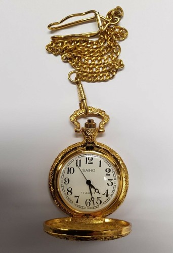 Eisenbahn taschenuhr vergoldet - taschenuhr,