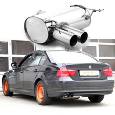 BASTUCK Sportauspuff Endschalldämpfer BMW 3er E90 Limousine  E91 Touring 2x76mm