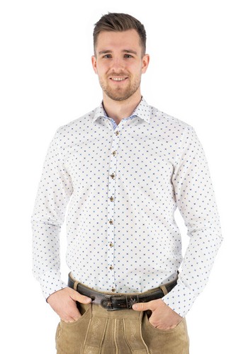 Trachten herren hemd - os,