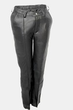 Lederhose als Bundfaltenhose