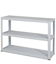 Beistellregal, 3 Regalböden, lichtgrau, BxTxH 1000x300x830 mm