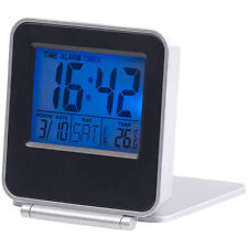 PEARL Kompakter Digital-Reisewecker mit Thermometer, Kalender und Timer