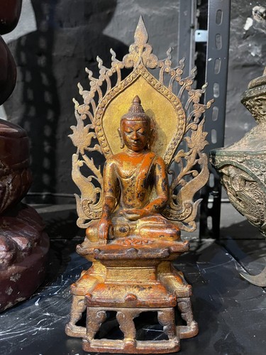 Buddha statue antik bronze - buddha, statue,antik
