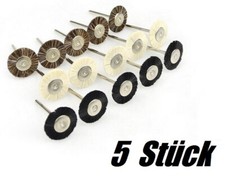 5x Bürsten Ø 25mm Nylonbürsten Nylon Scheibe Teller hart Pferdehaar rund Polier