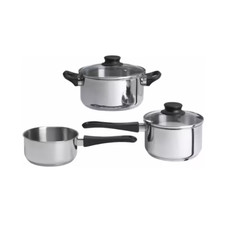 IKEA ANNONS Kochgeschirr Kochtopf Topfset aus Edelstahl Töpfe Induktion Gasherd