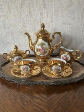 Mokkaservice vergoldet 50 er